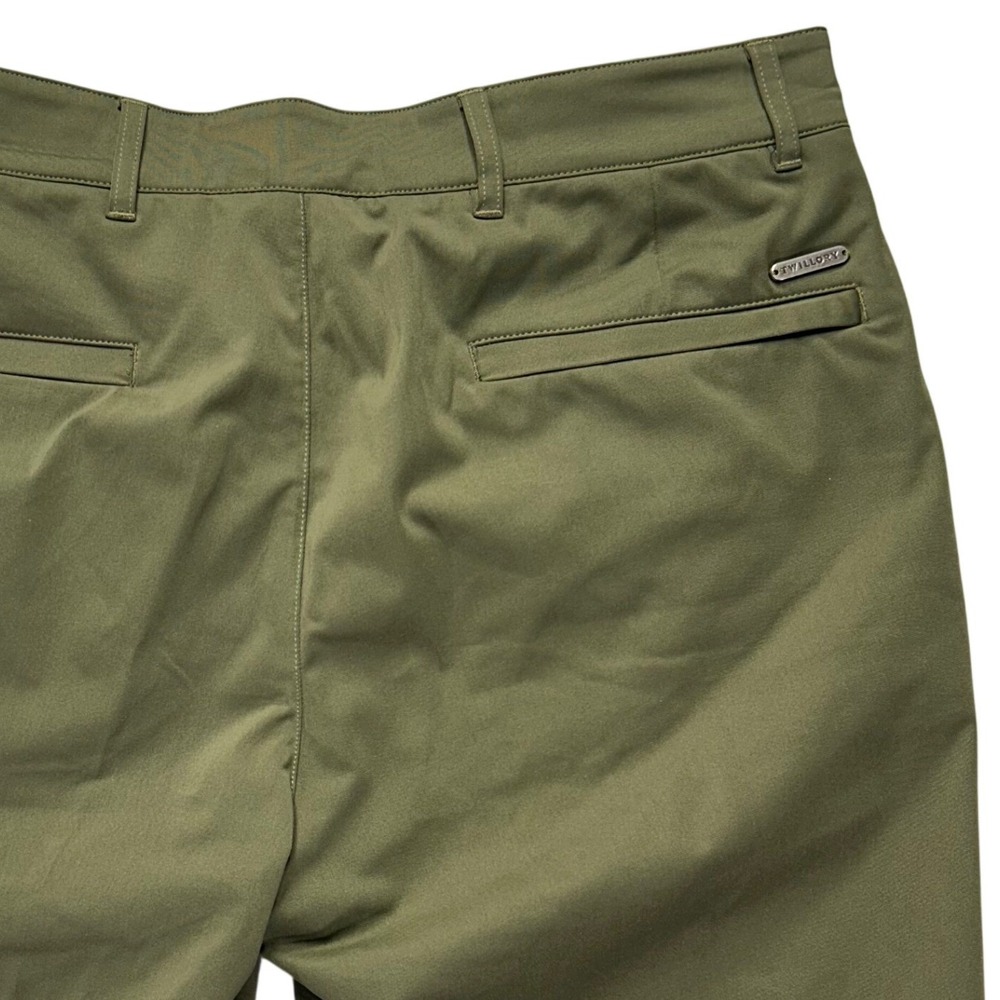 Twillory Performance Shorts Tailored Fit Mens 34 Olive Green Technical Fabric